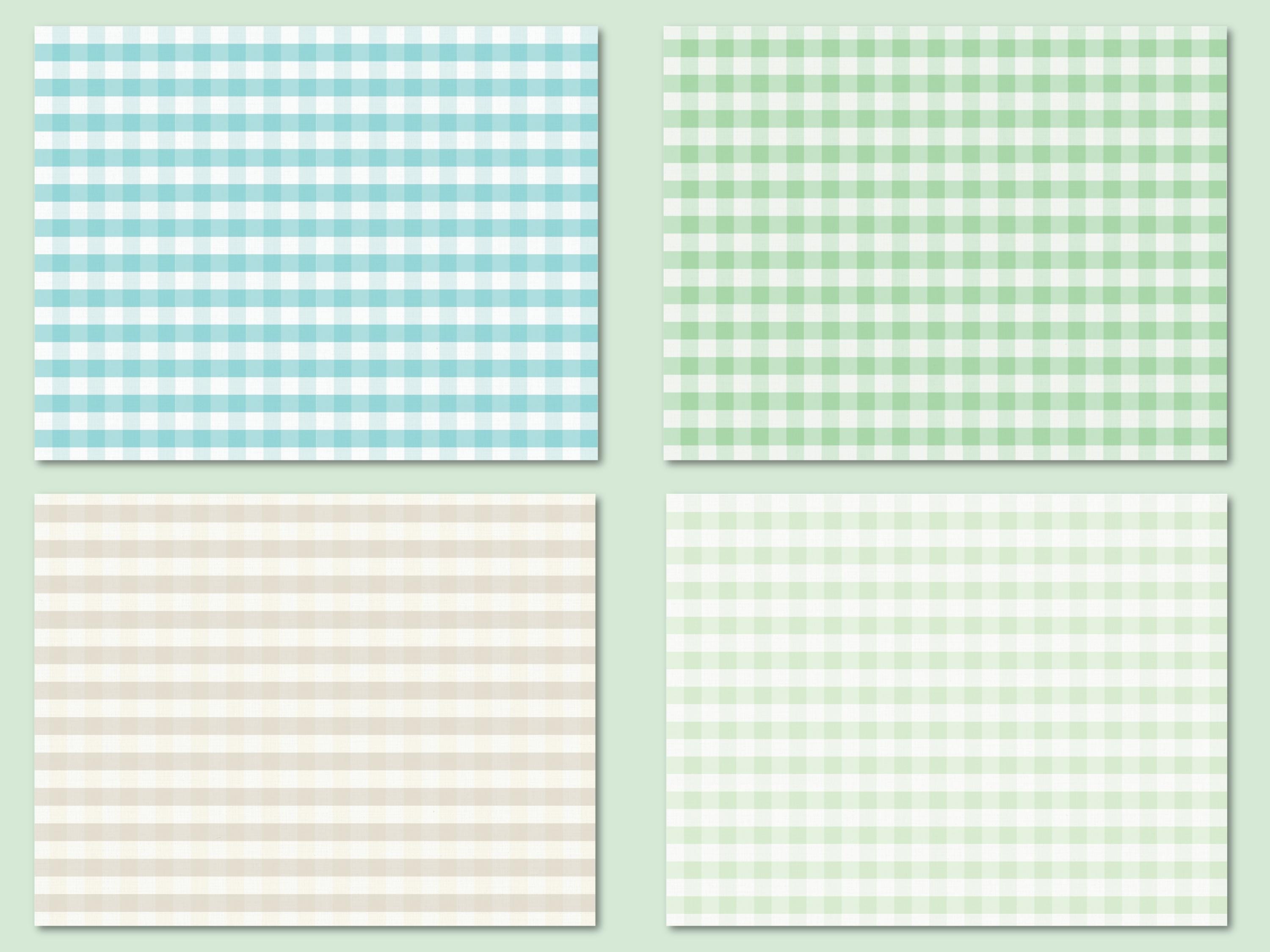 Classic Pastel Gingham Digital Paper Pack, Cottagecore Journal Pages ...