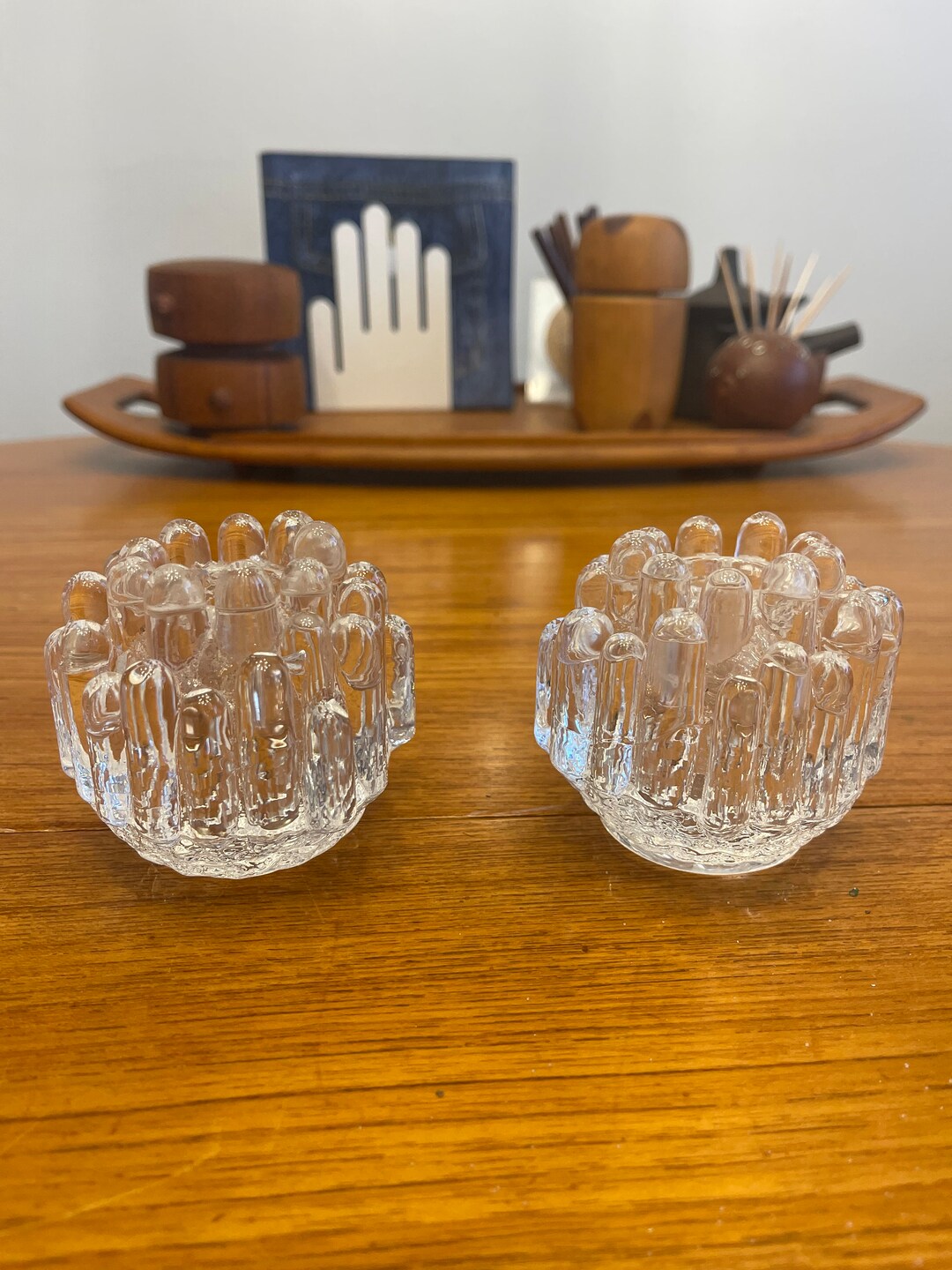 Vintage Kosta Boda Candle Holders Goran Warff Polar Ice Sweden Etsy