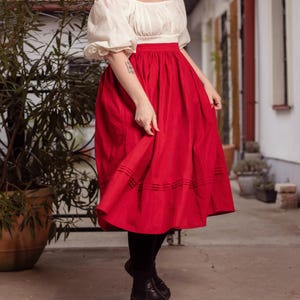 Custom Linen Renaissance Fair Skirt with Pockets, 18th-Century Inspired Petticoat | Edith
