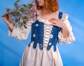 Matilda Custom Made Corset Top, 18th Century Rococo Inspired Corset, Renaissance Faire Stays by Of Witches and Bards