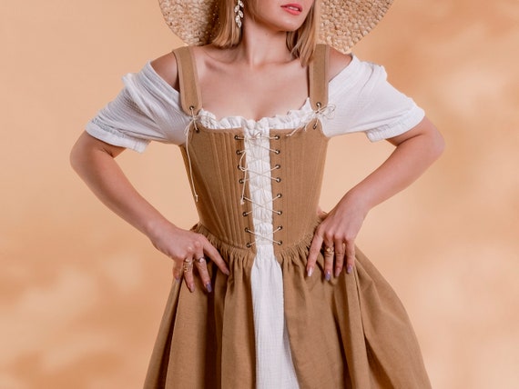 Fairy Dress Renaissance, Corset Dress, Corset Top Renaissance, Cottage Core  Dress, Renaissance Corset, Rococo Fashion, Custom Corset 