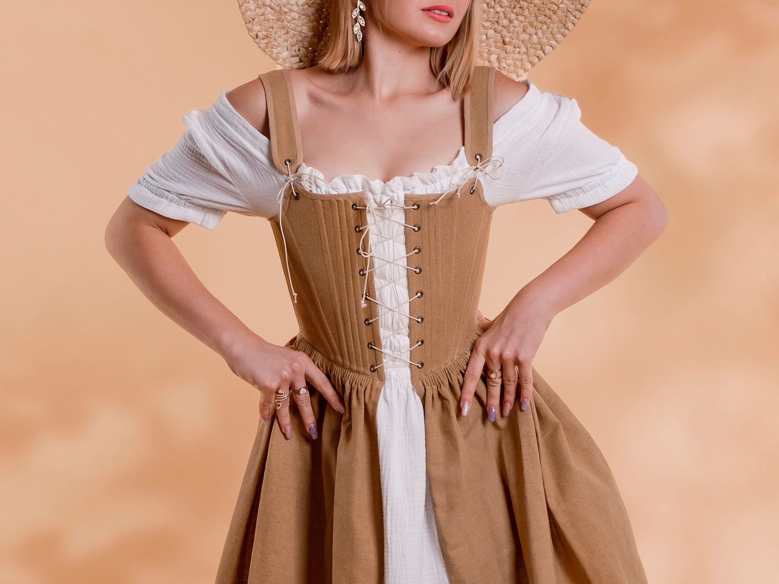 Eleanor Custom Made Corset Dress, Baroque Kirtle by of Witches and