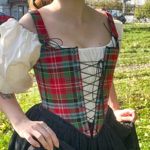 PRÊT À L'EXPÉDITION - Haut corset Adelaide, Cottagecore, corset Renaissance Faire, Séjours par des sorcières et des bardes, unique en son genre
