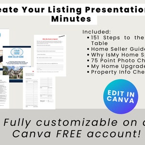 Real Estate Listing Presentation | Real Estate Marketing | Listing Consultation | Home Seller | Bundle