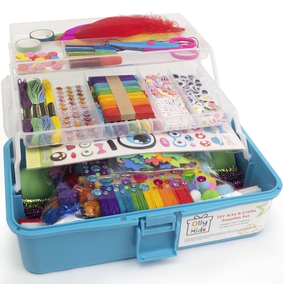 Olly Kids Craft Kits Library in a Plastic Craft Box Craft and Art