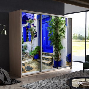 Closet Door Art with Unique Door Hange in Your Front Door Design, Customizable Door Sticker -  The best Removable Art for Stylish Home Decor