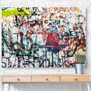 Graffiti Art Canvas Graffiti Art Print Modern Wall Decor Graffiti Wall Hanging  Extra Large Canvas, Graffiti Paintings on Canvas Wall Sign