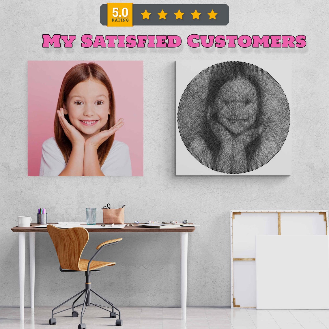 Personalized String Art Portrait, Thread Portrait, Gift for Everyone ...