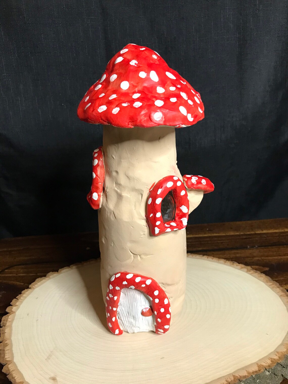 Mushroom jar with twistable lid Etsy