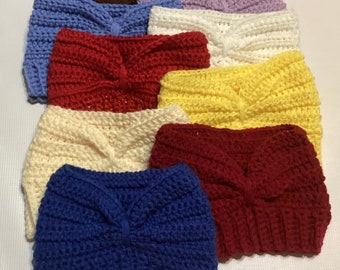 Crochet Ponytail Headband: Messy Bun Hat for Women