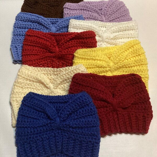 Crochet ponytail hat/headband, messy bun hat, ponytail hat, hat for women