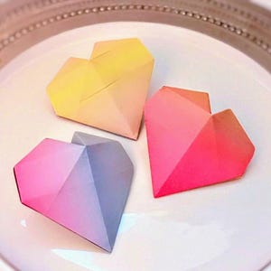 Segnaposto a forma di cuore per matrimoni e cerimonie, origami 3d, decorazione di carta per tavola, regalo ospiti cerimonie, tag ospiti