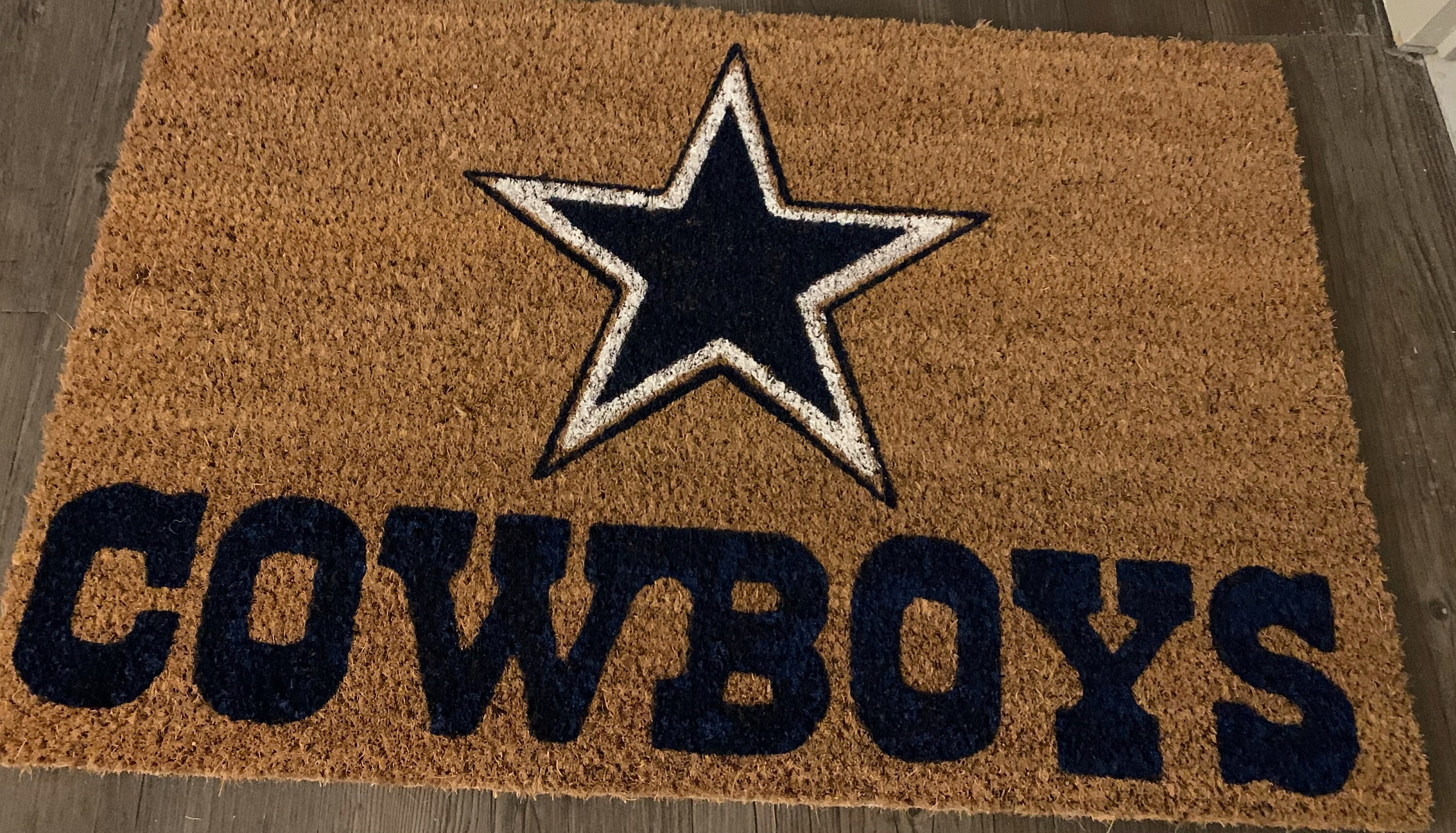 Dallas Cowboy/ Doormat/ Home Decor/ Custom mat Etsy