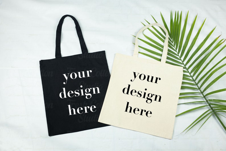 black canvas shopper