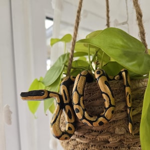 Polymer Clay Snake Plant Pot Decoration: Playful Plant Buddy