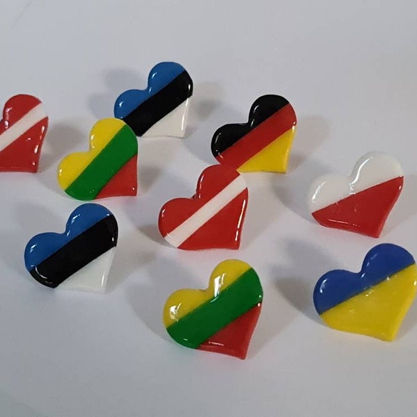 Lithuania ,Estonia, Latvia, Germany ,Ukraine ,Polish, French, Flags , Pin, Badges , for hat , bag , solidarity,  proud.