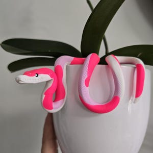 Charming Polymer Clay Snakes | Unique Plant Pot Decor | Handmade Home & Garden Accent
