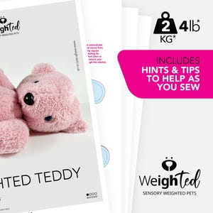 PDF SEWING PATTERN - 2kg Weigh-ted Teddy Bear - Orchid - Sew Your Own ...