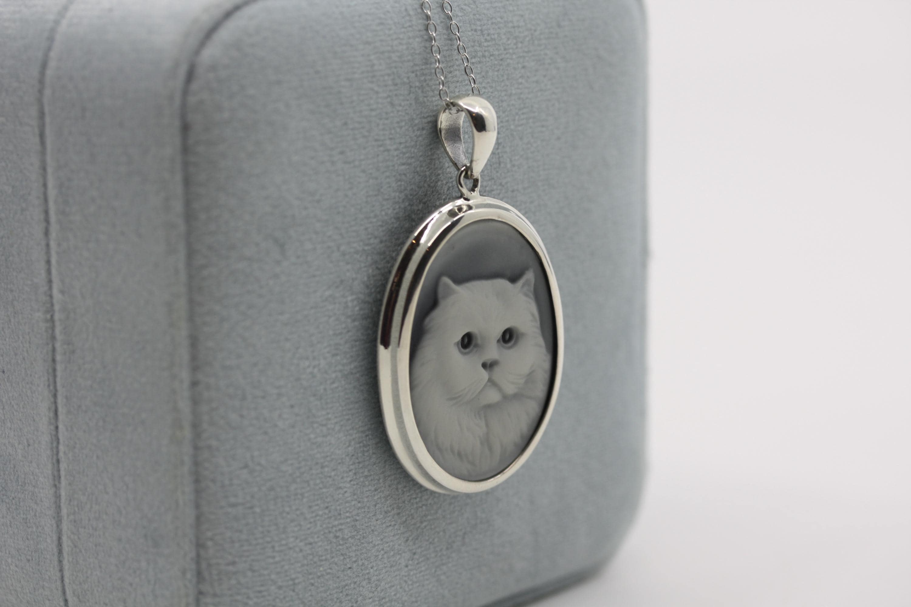 CAT ヴィンテージ カメオ シルバー ネックレス 925 - Etsy 日本