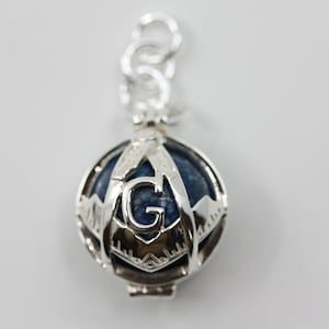 Boule Maçonnique Pendentif En Argent Sterling 925 - Neuf Avec étiquettes, Fabriqué En France