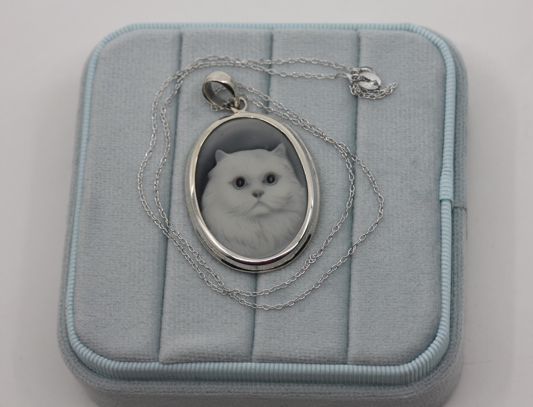 IEI 猫 カメオ ブローチ ネックレス 2WAY SILVER 925チェーン CAT ヴィンテージ カメオ シルバー ネックレス 925 - Etsy 日本
