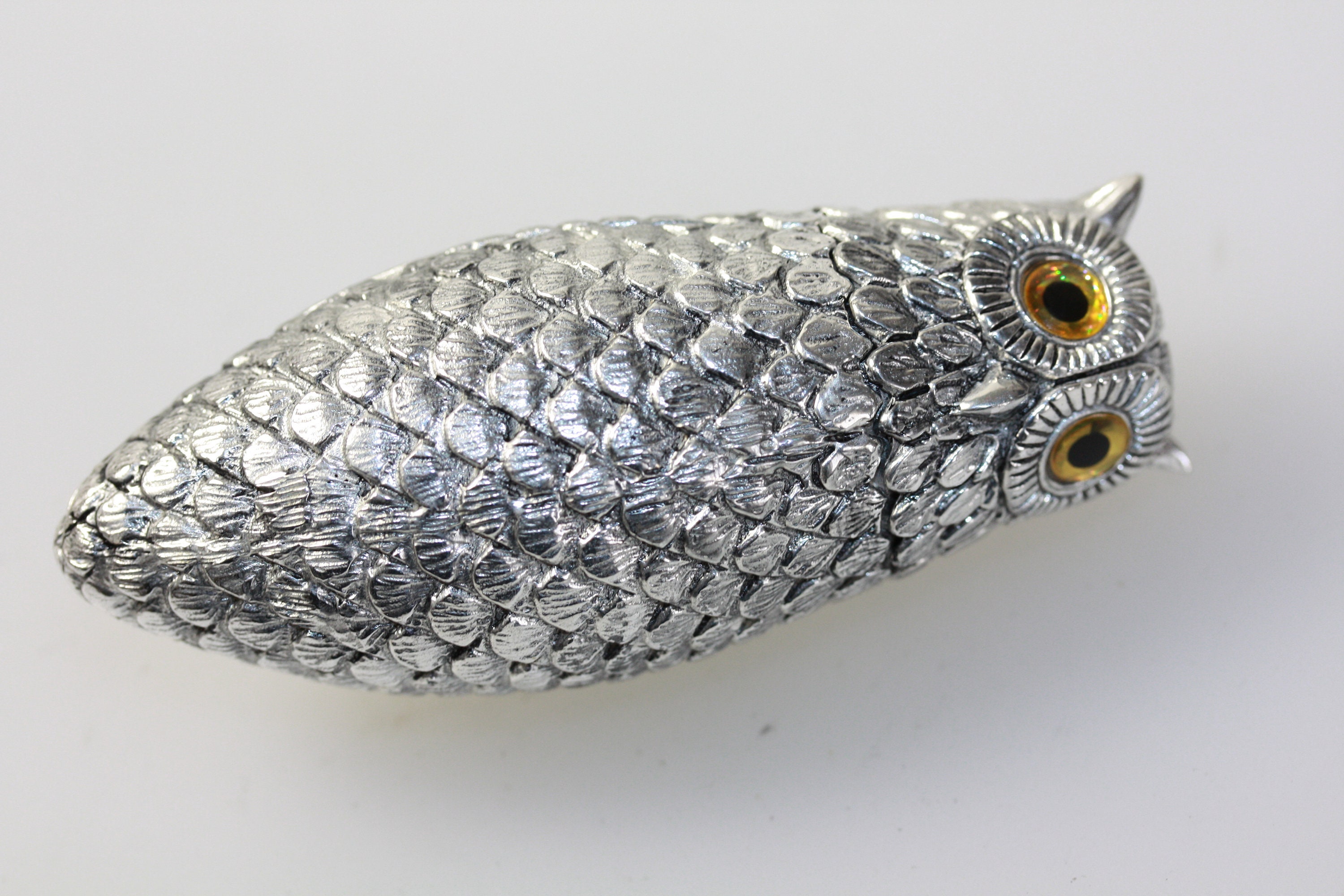 Sampson Mordan Collectable Owl Bird Vesta Case