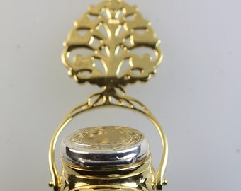 Tree of Life Memory Locket Pendant 18k Yellow Gold Silver 925 Triple Locket