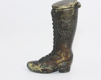 WW1 MILITARY TANK Corps 1916 Messingstiefel Vintage Match Safe Vesta Case