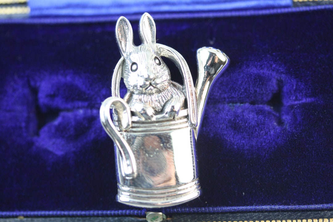 Beatrix Potter Peter Rabbit Sterling Silver Brooch - Etsy