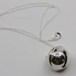 JINGLE BELL Silver Necklace Ball