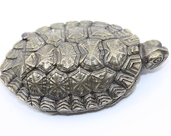 TURTLE TORTOISE Brass Match Safe Vesta Case