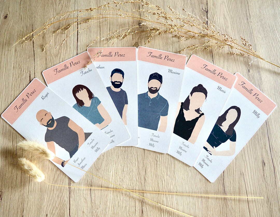 Jeu de 7 familles personnalisé - Etsy France