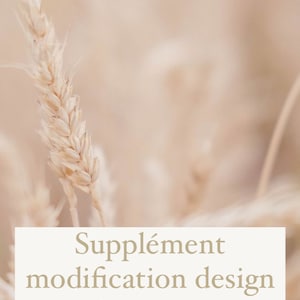 Modification et personnalisation design Milia Créations