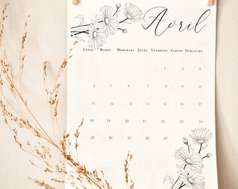 Floral calendar with pollen paper - Calendar 2024