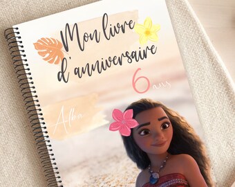 Birthday book - Moana theme