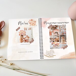 Birth book for little girl vintage flowers image 6