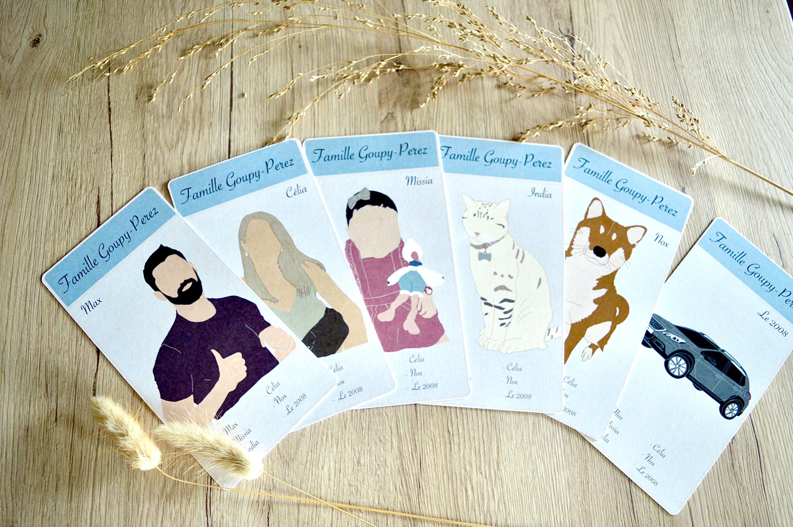 Jeu de 7 familles personnalisé - Etsy France