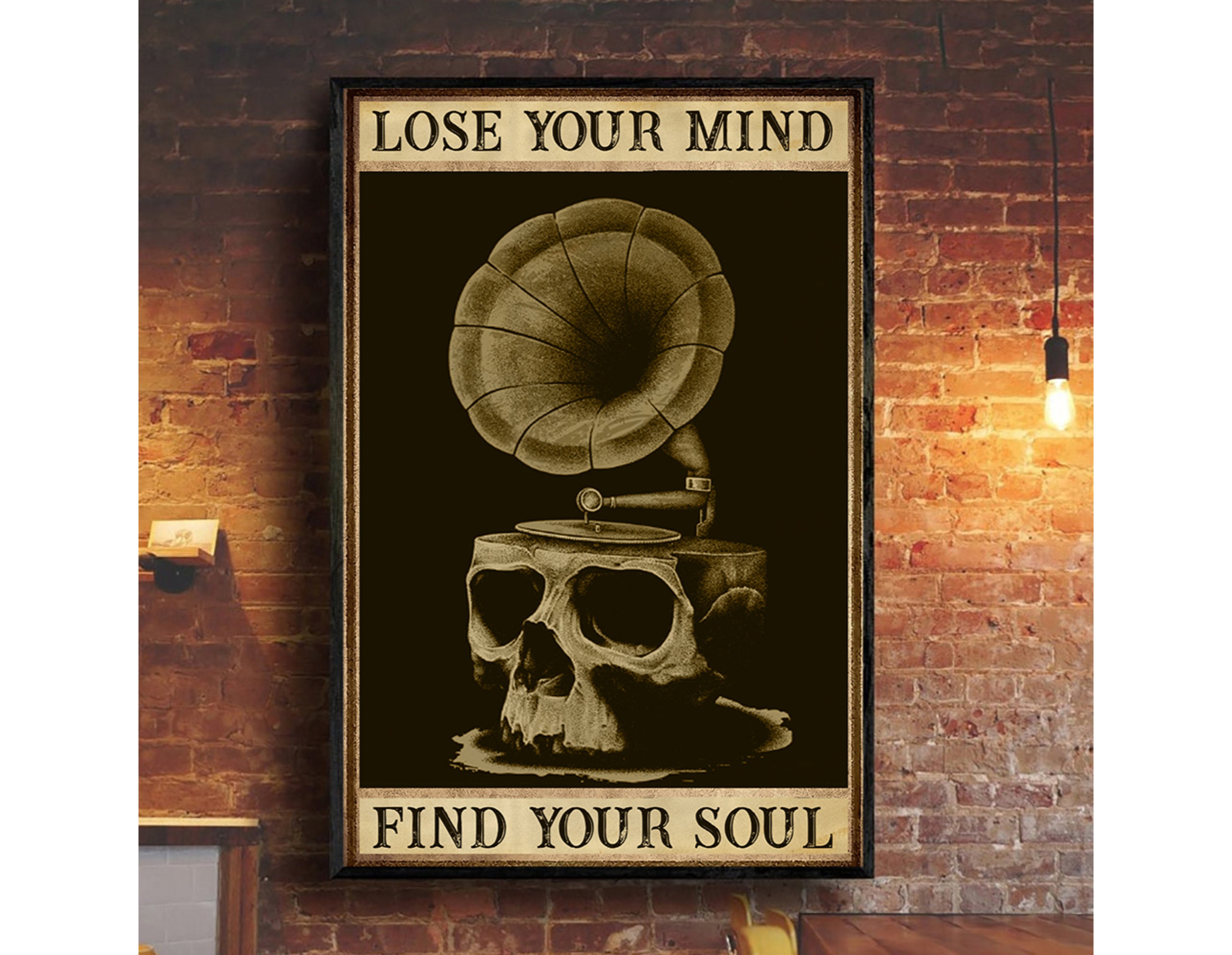 Lose Your Mind Find Your Soul Music Poster Skull Poster | Etsy