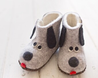 First Walker Shoes for Baby Boy, Toddler Shoes, Handmade Baby Shower Gift, Wool Boots, FREE SHIPPING