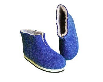 Wool Boots for Children, Organic shoes for Kids, Sailor Blue, FREE SHIPPING