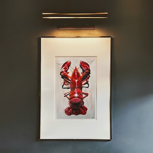 Stampa artistica di aragosta - Pittura di pesce - Poster originale - Arte della parete di pesce - Pittura di pesce - Arredamento cucina - Nuovo regalo per la casa - Stampa digitale