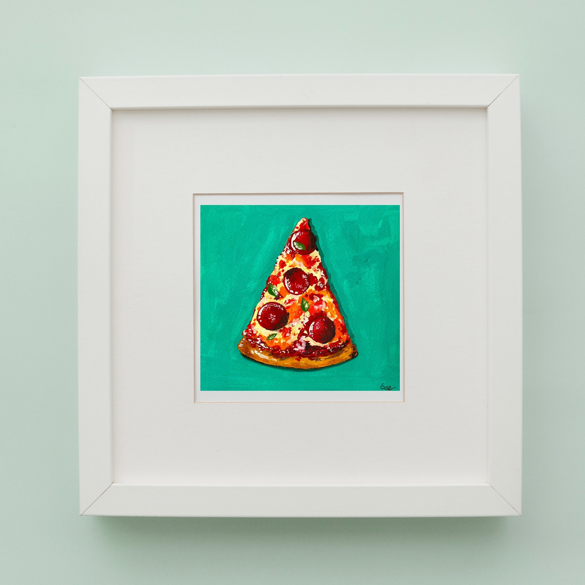 Pizza Art Print Printable Digital Print Coffee Shop Decor