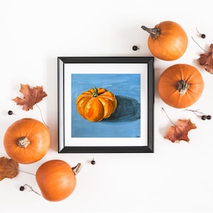 Pumpkin Art Print Halloween Digital Print Coffee Shop Decor Wall Art Coffee Decor Kitchen Decor New Home Gift Wall Decor image 1