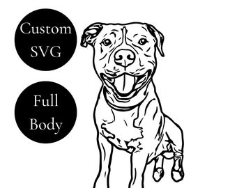 Custom Dog SVG Cut File, Dog Outline, Personalized Pet Photo, Custom Dog SVG From Photo, Photo to Outline, Dog Lover Gift