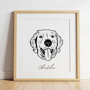 Custom Dog Portrait SVG, Personalized Pet Outline (Digital File)