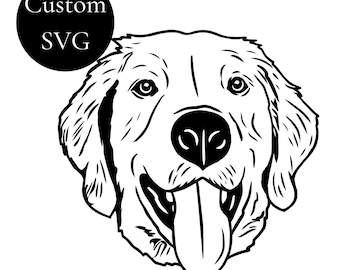 Custom Dog SVG Cut File, Dog Outline, Personalized Pet Photo, Custom Dog SVG From Photo, Dog Head Outline, Custom Dog Portrait, Pet Outline