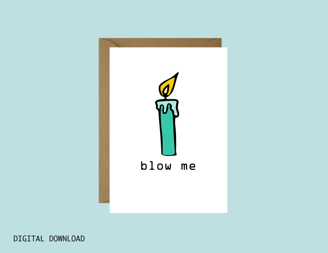 Blow Me Birthday Card - Etsy