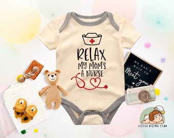 I Love My Mommy Nurse Onesie® RN Onesie® Nursing Bodysuit - Etsy