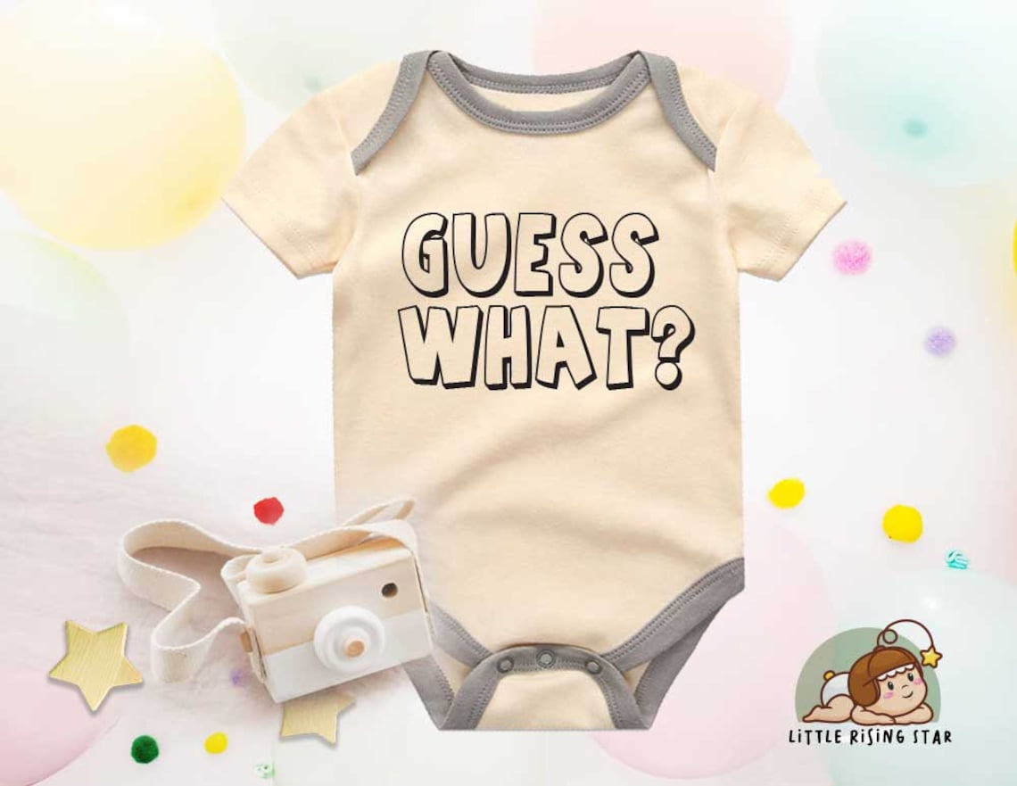Guess What Baby Onesies® Gender Reveal Props Baby Shower Etsy