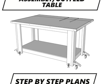 Woodworking Plans - Assembly/Outfeed Table Plans - Instant Download